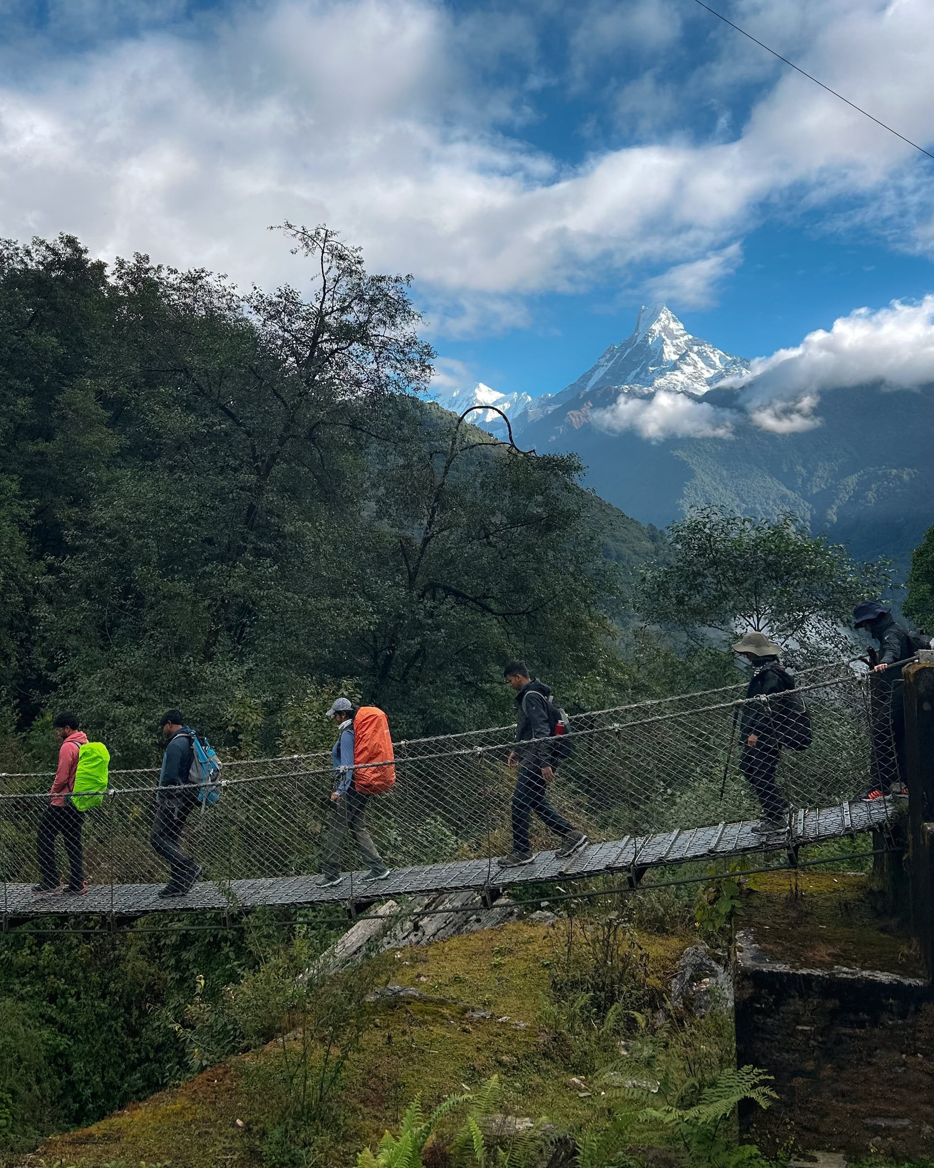 Trek trail through the Annapurna Sanctuary