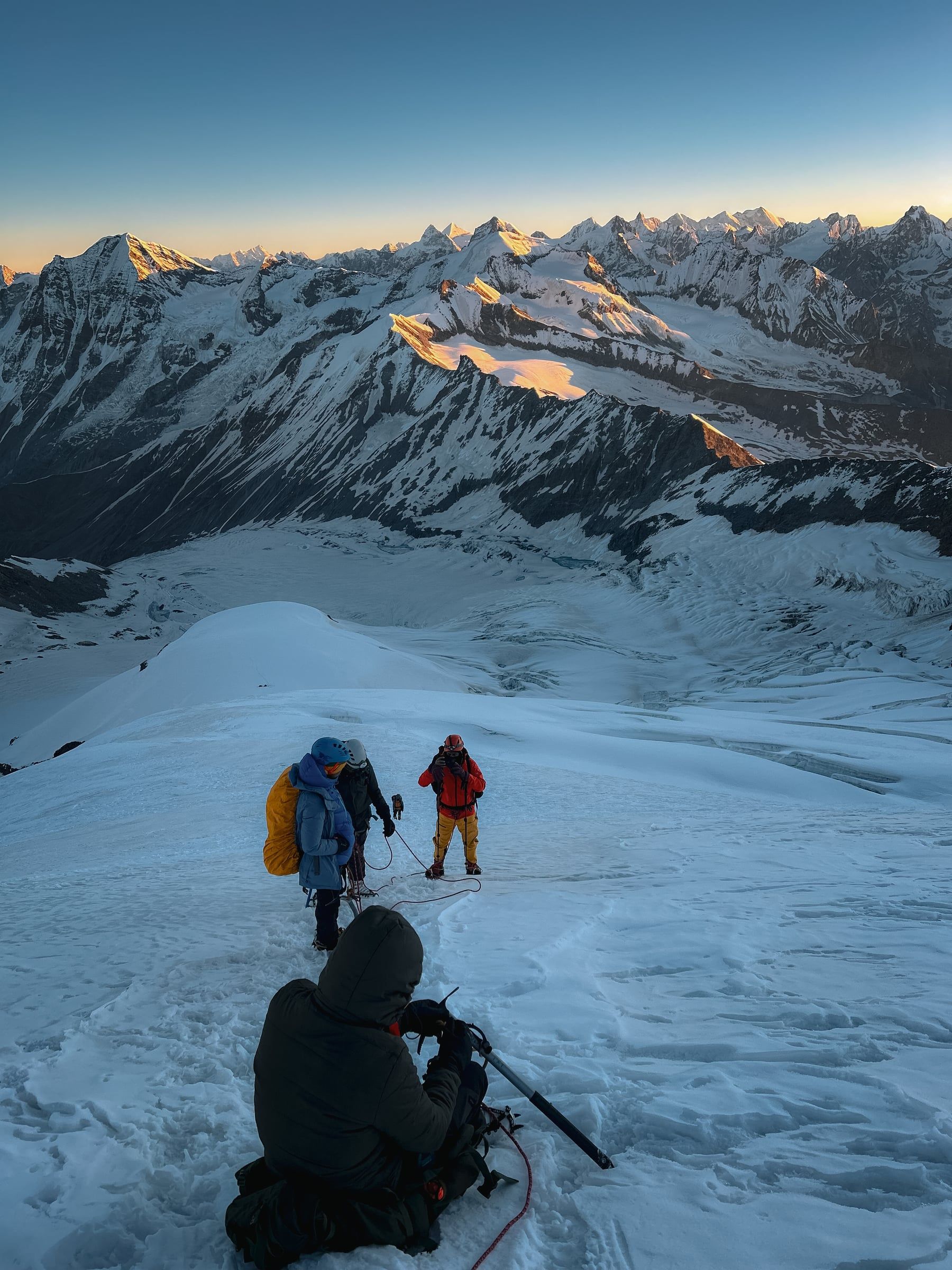 Climbing route up Black Peak