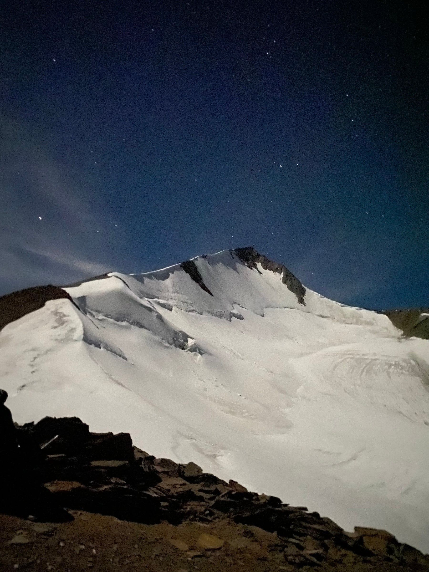 Dzo Jongo East — Starlit Snow Slope, Ladakh, India