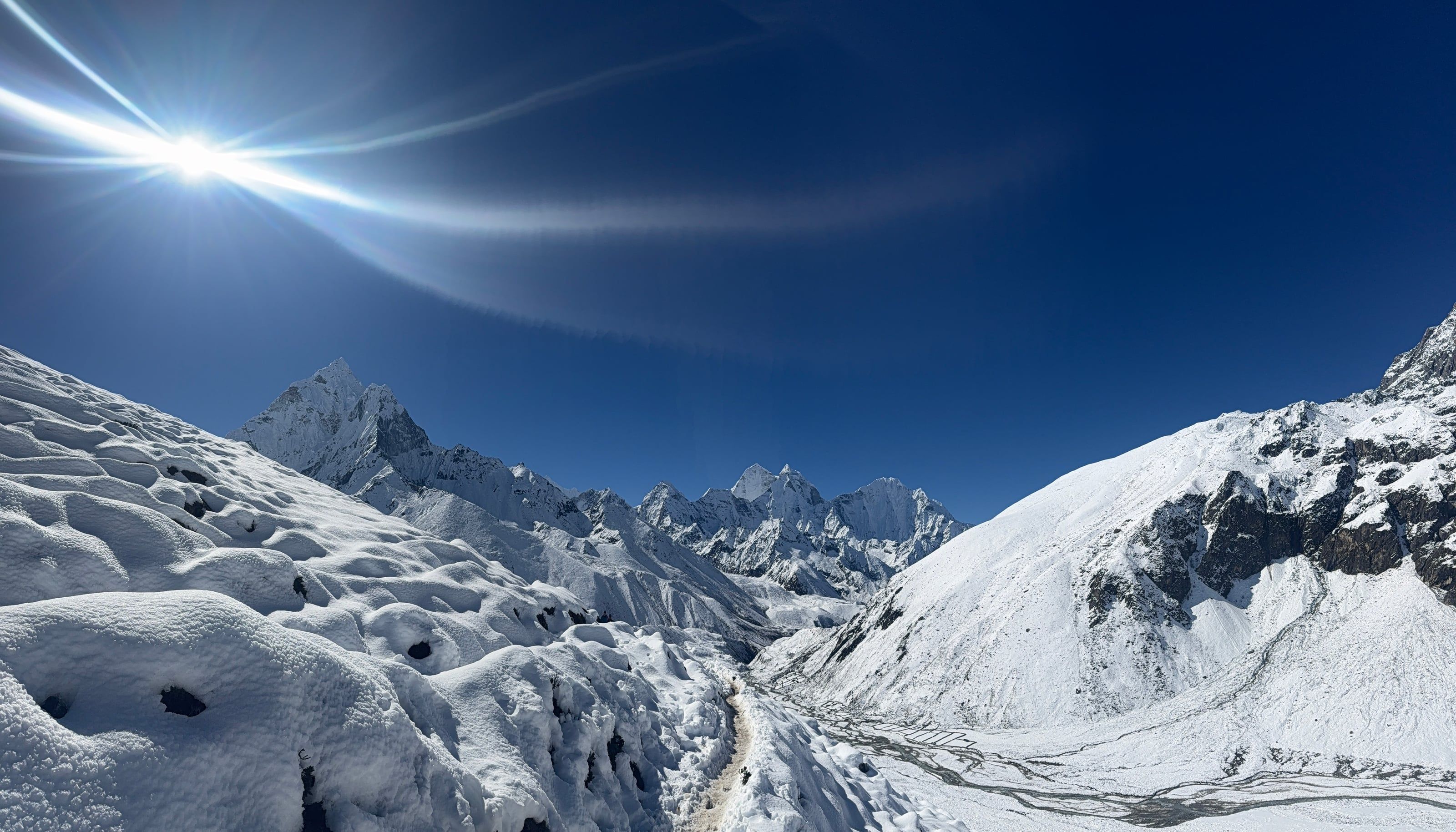 The Khumbu Glacier from Everest Base Camp