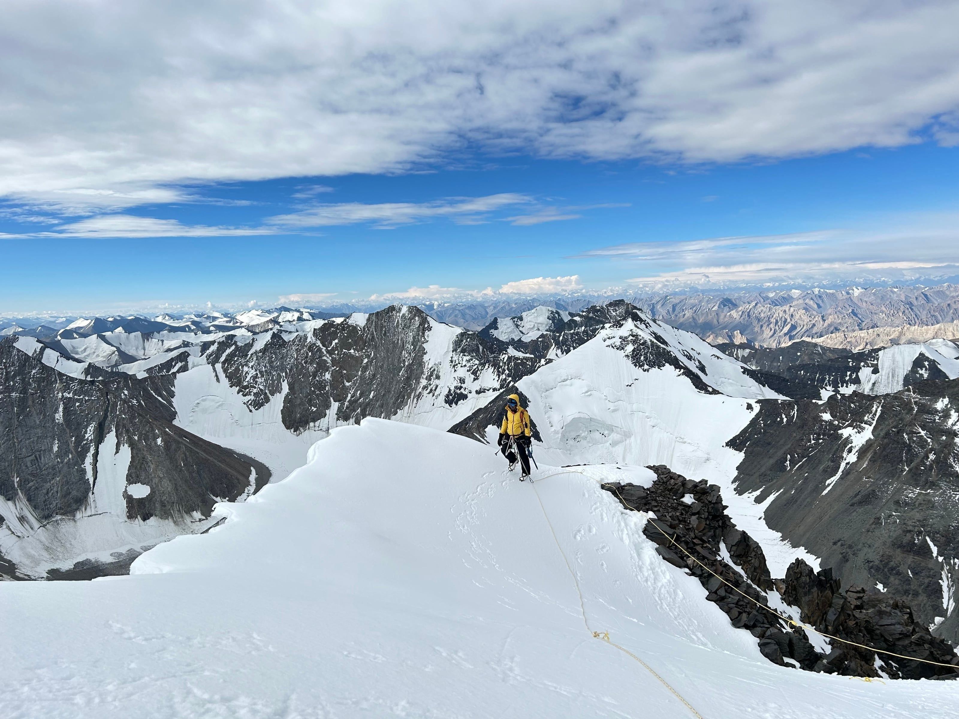 Kang Yatse I — Climber Summit Ridge Karakoram, Ladakh, India