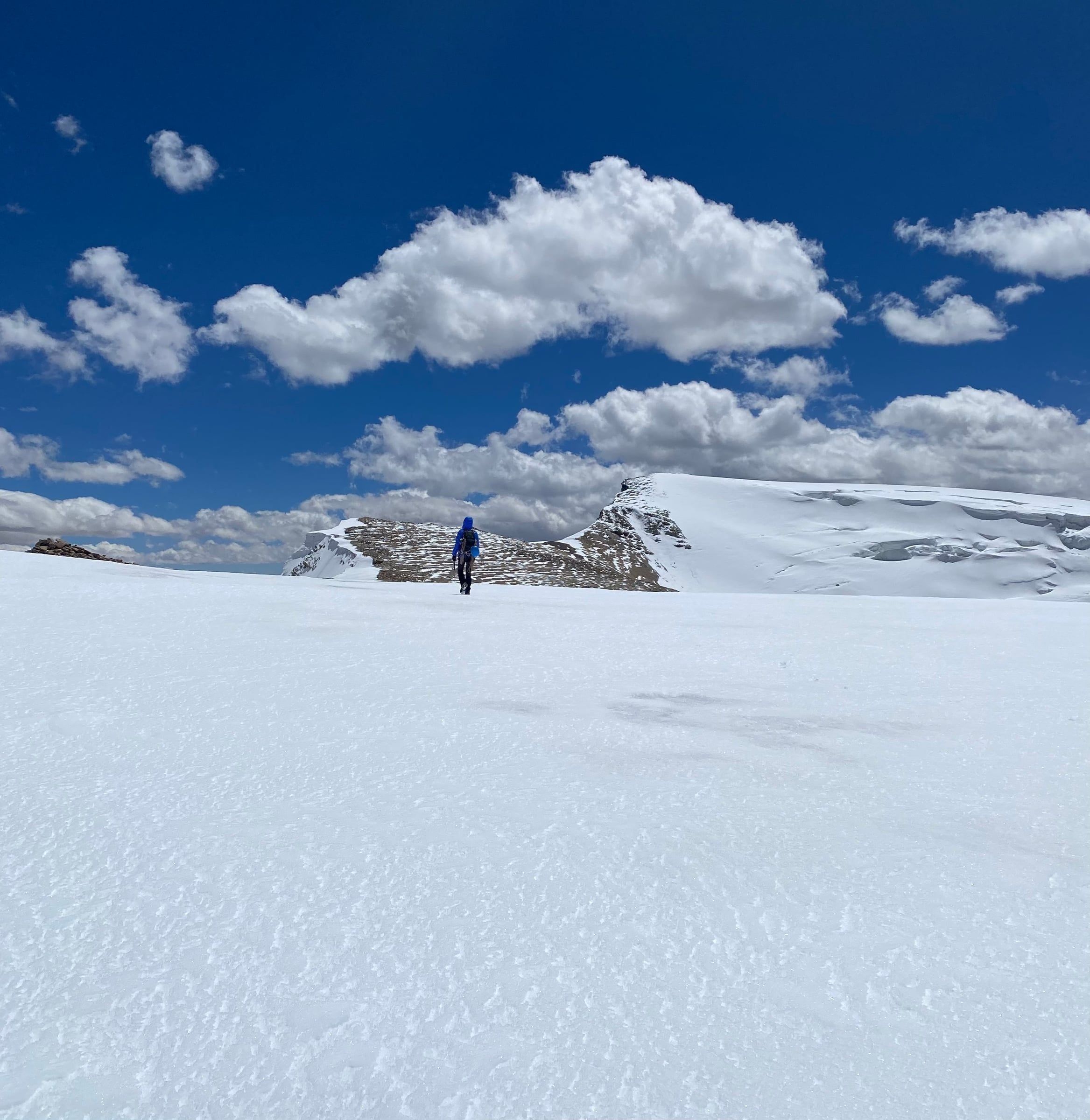 Mentok Kangri II — Climber Snowfield Approach, Ladakh (Tso Moriri), India